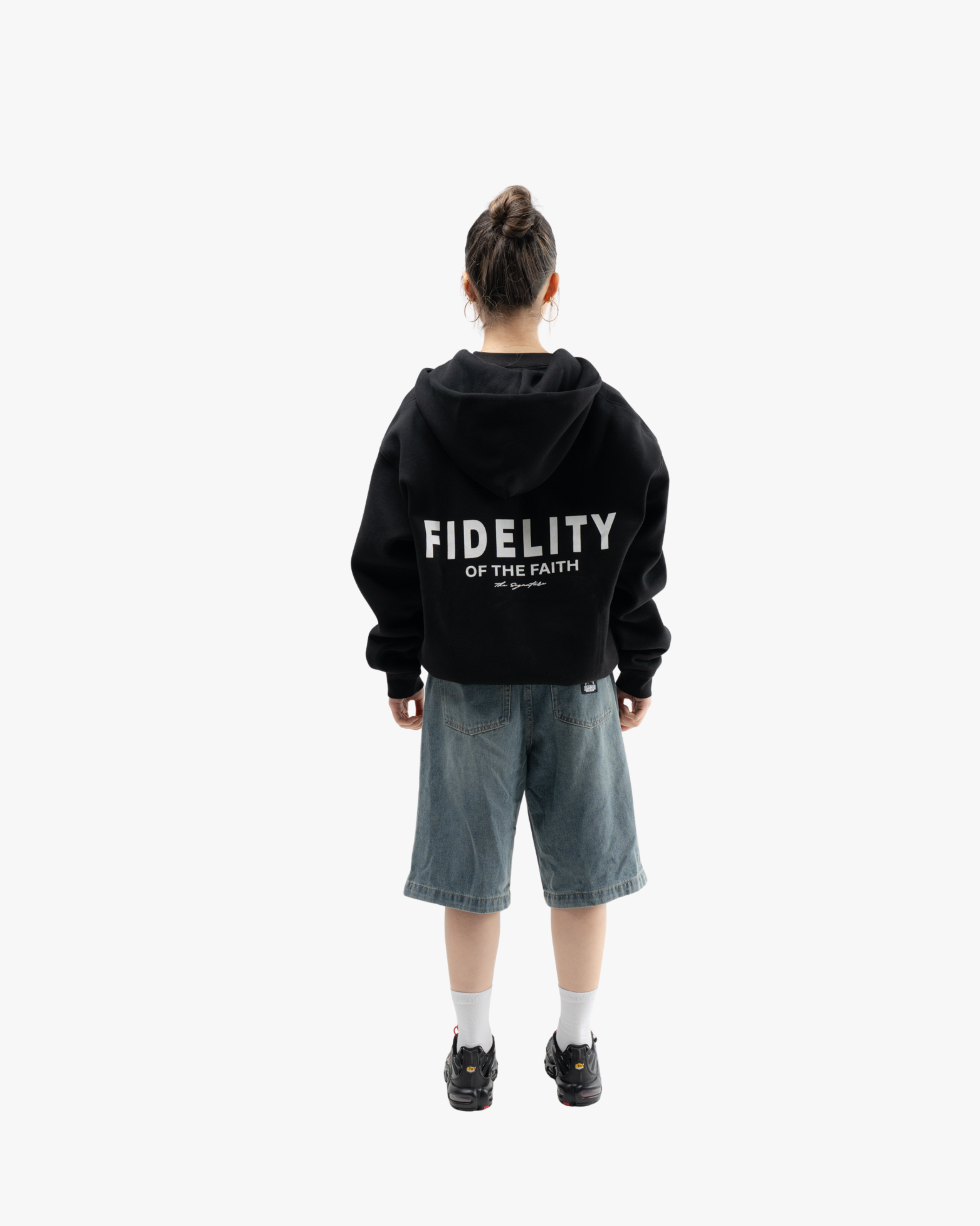 Signature Zip Up Hoodie Black