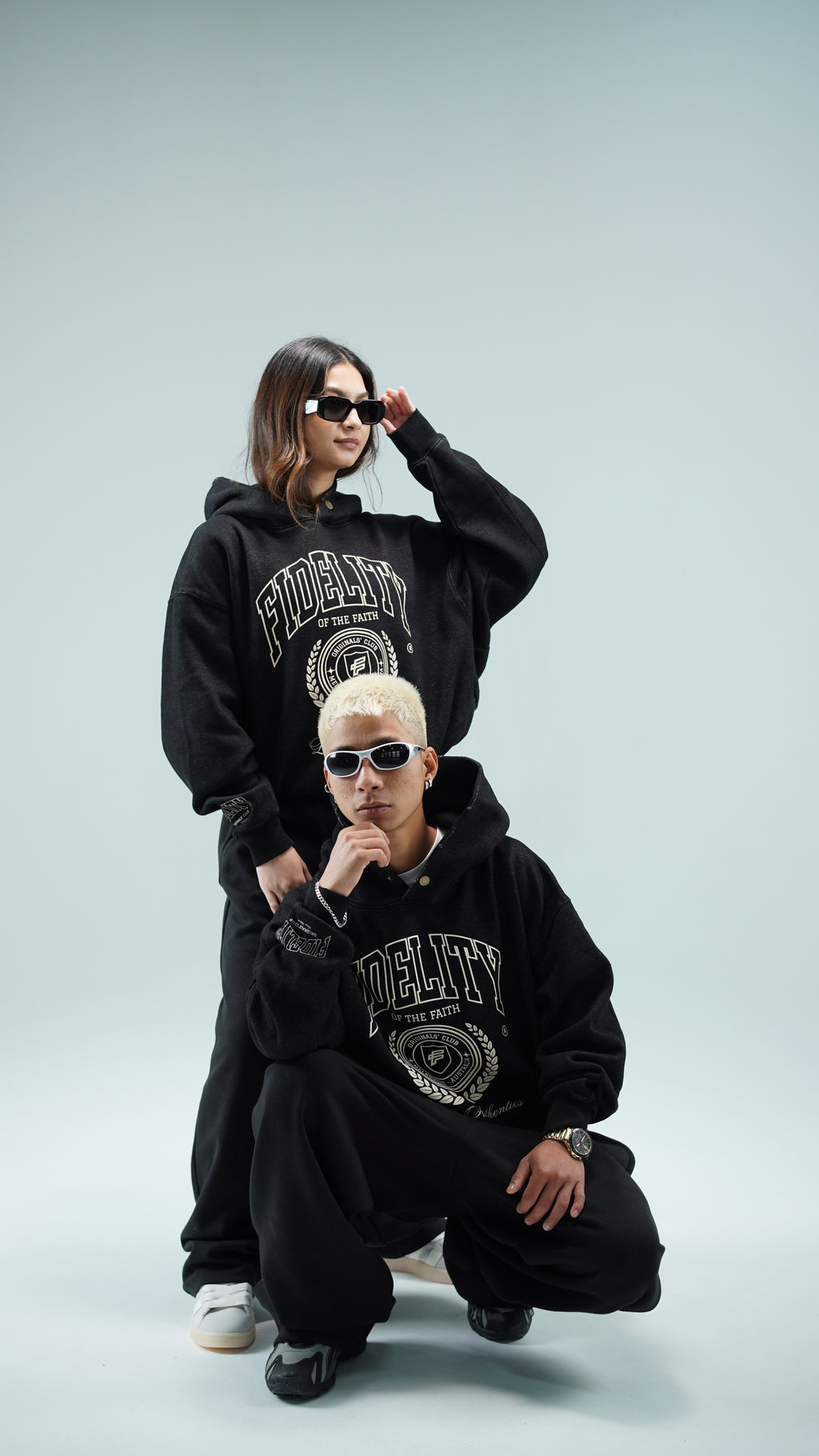 ORIGINALS' CLUB GRAPHIC BOXY HOODIE - WASHED BLACK