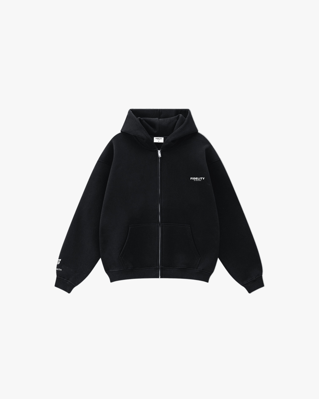 Signature Zip Up Hoodie Black
