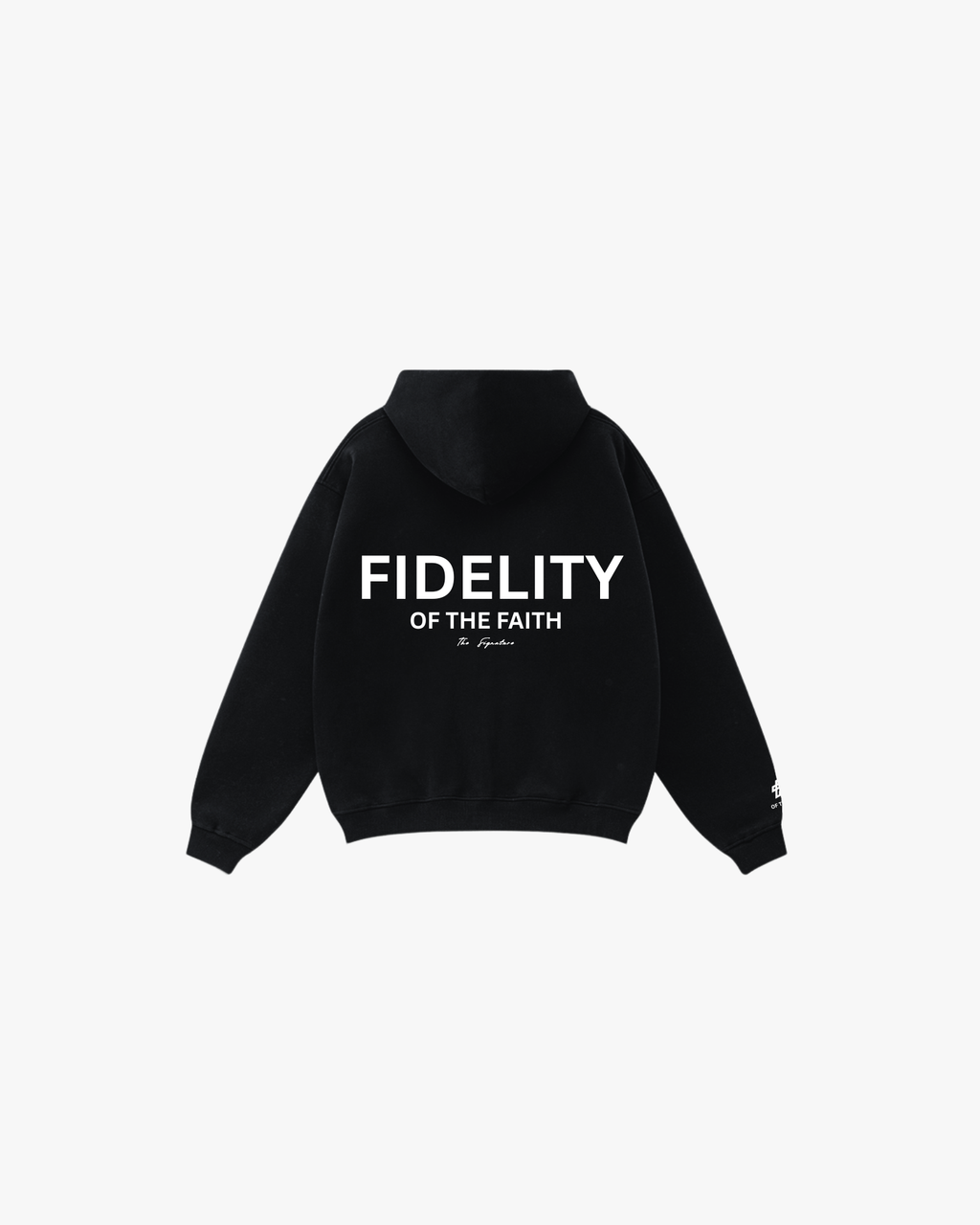 Signature Zip Up Hoodie Black